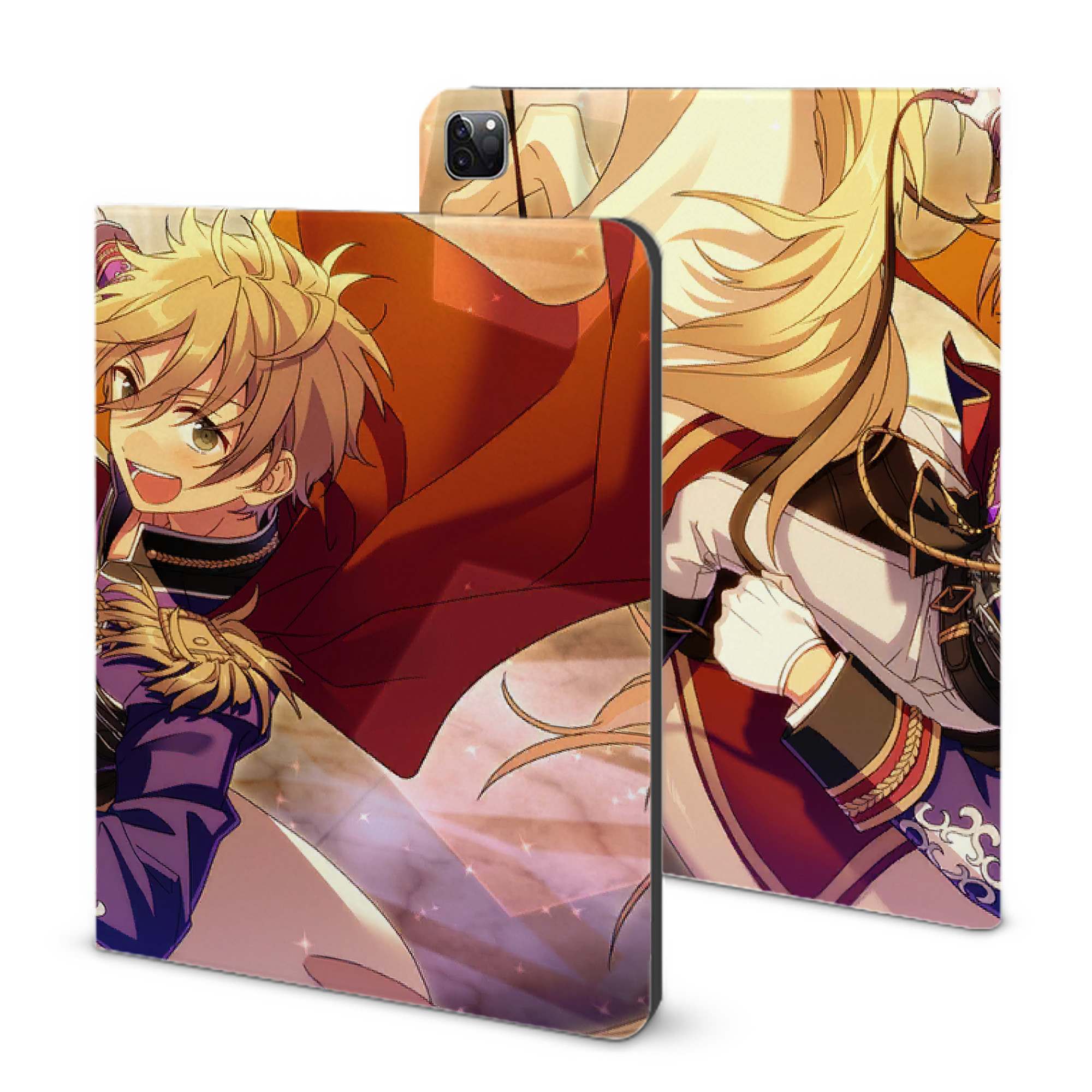 （画像用） あんさんぶるスターズ! Ensemble Stars IPad ケース ブック型 PUレザー TPU 耐衝撃 軽量 薄型 ペン収納なし 全面保護 IPad 各モデル対応